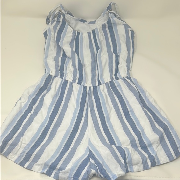 Abercrombie Kids Blue and White Striped Romper - Picture 2 of 2